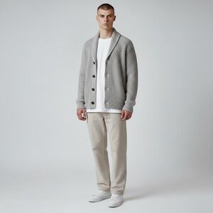 Label of Graded Goods Cotton Cardigan Medium Gray